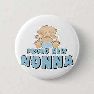 Chapa Redonda De 5 Cm Camiseta de Nueva Nonna Orgullosa