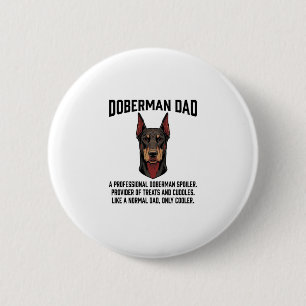 Chapa Redonda De 5 Cm Camiseta de Papá Doberman Grabado Vintage Amante d