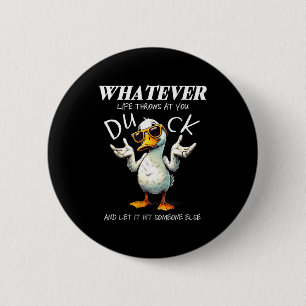 Chapa Redonda De 5 Cm Camiseta de pato divertido Camisetas gráficas de c