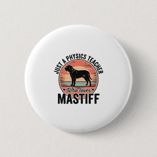 Chapa Redonda De 5 Cm Camiseta de perro vintage de mastín ama el profeso
