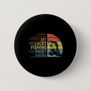 Chapa Redonda De 5 Cm Camiseta de pesca vintage retro Mi camisa de pesca