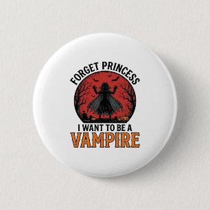 Chapa Redonda De 5 Cm Camiseta de Princesa Vampiro Espeluznante Retro Di