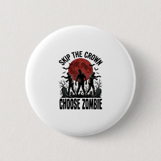Chapa Redonda De 5 Cm Camiseta de Princesa Zombie Horror Vintage Gráfico