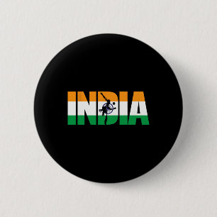 Chapa Redonda De 5 Cm Camiseta de seguidores de críquet de la India Jers