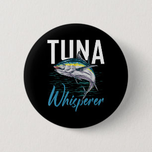 Chapa Redonda De 5 Cm Camiseta de Susurrador de Atún Ropa de Pesca de Ma