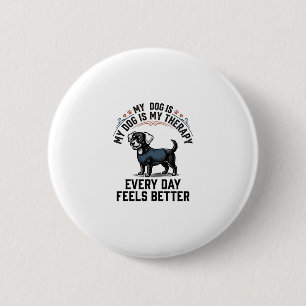 Chapa Redonda De 5 Cm Camiseta de Terapia Canina Regalo de Amante de Per