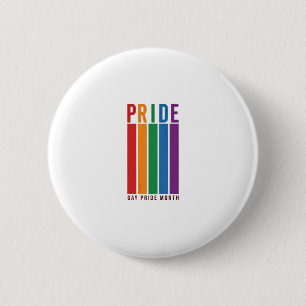 Chapa Redonda De 5 Cm Camiseta de tipografía de arcoíris del mes del org
