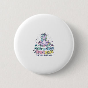 Chapa Redonda De 5 Cm Camiseta de tipografía negrita de meditación de un