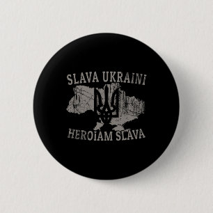 Chapa Redonda De 5 Cm Camiseta de Ucrania Ucraniano Zelensky Tryzub Mili