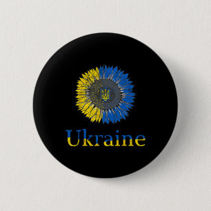Chapa Redonda De 5 Cm Camiseta de Ucrania Ucranianos Girasol Vintage Ucr