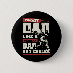 Chapa Redonda De 5 Cm Camiseta del Día del Padre Cricket Dad Cricket Tsm