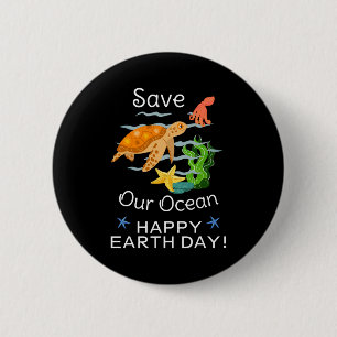 Chapa Redonda De 5 Cm Camiseta Día de la Tierra Todos los Días Ve Verde 