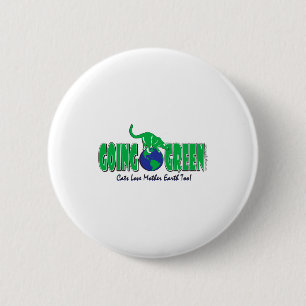 Chapa Redonda De 5 Cm Camiseta Día de la Tierra Verde