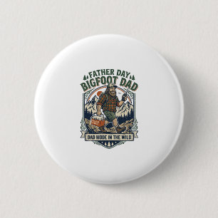Chapa Redonda De 5 Cm Camiseta Día del Padre Bigfoot Papá Hombre Familia