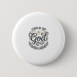 Chapa Redonda De 5 Cm Camiseta Diseño de Grabado Vintage Hijo de Dios_1