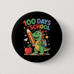 Chapa Redonda De 5 Cm Camiseta divertida 100 días de escuela para niñas 