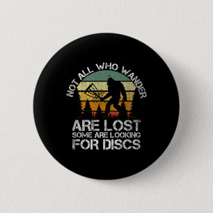 Chapa Redonda De 5 Cm Camiseta divertida de Disc Golf Bigfoot para hombr