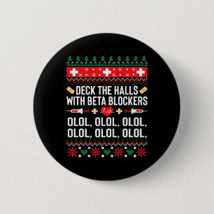 Chapa Redonda De 5 Cm Camiseta divertida de enfermera de Navidad regalo 