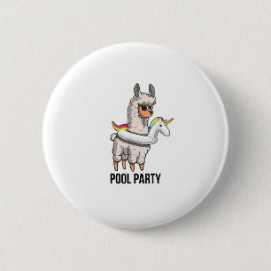 Chapa Redonda De 5 Cm Camiseta Divertida de Llama Unicornio Flotante par