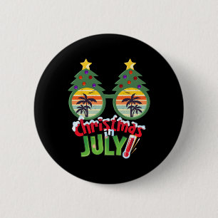 Chapa Redonda De 5 Cm Camiseta Divertida De Navidad En Julio Árbol De Na