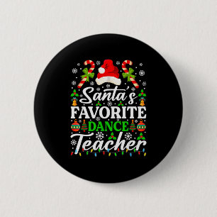 Chapa Redonda De 5 Cm Camiseta Divertida de Navidad La Profesora de Bail