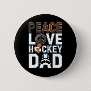 Chapa Redonda De 5 Cm Camiseta divertida de papá de hockey sobre hielo,