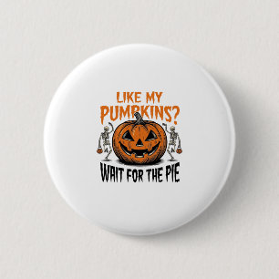 Chapa Redonda De 5 Cm Camiseta divertida de payaso de Halloween con esqu