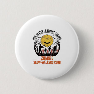Chapa Redonda De 5 Cm Camiseta Divertida de Zombie con Luna Grabada y Hu