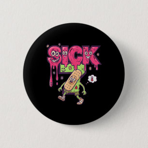 Chapa Redonda De 5 Cm Camiseta divertida enferma siete meme seis siete d