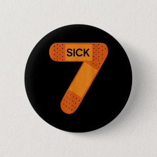 Chapa Redonda De 5 Cm Camiseta divertida Sick Seven Meme Six Seven juego
