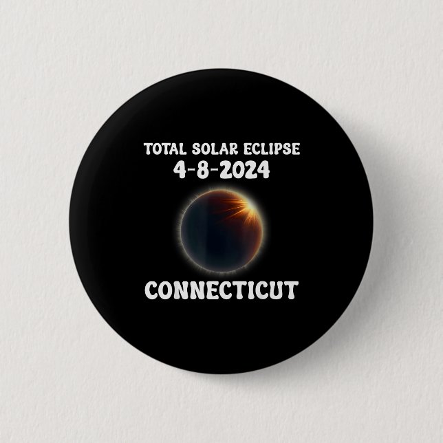 Chapa Redonda De 5 Cm Camiseta Eclipse Solar Total Reloj Norte (Anverso)