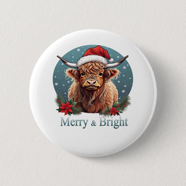 Chapa Redonda De 5 Cm Camiseta esencial de vaca de Highland (Anverso)