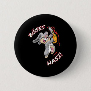 Chapa Redonda De 5 Cm Camiseta Evil Hasi Conejo de Pascua Carnaval de Ha