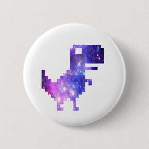 Chapa Redonda De 5 Cm Camiseta Galaxy Chrome T-Rex