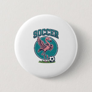 Chapa Redonda De 5 Cm Camiseta Gráfica de Jugador de Fútbol Flamingo Vin