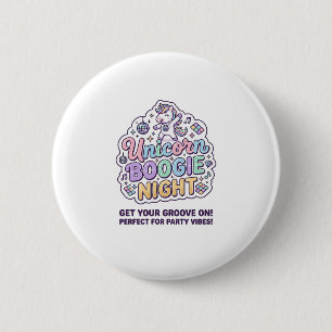 Chapa Redonda De 5 Cm Camiseta Gráfica de Tipografía Negrita Unicorn Boo