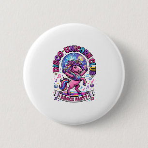 Chapa Redonda De 5 Cm Camiseta gráfica del club Unicorn Disco Unicorn co
