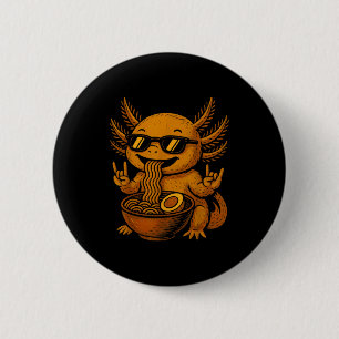 Chapa Redonda De 5 Cm Camiseta Gráfica Divertida de Anime Kawaii Axolotl