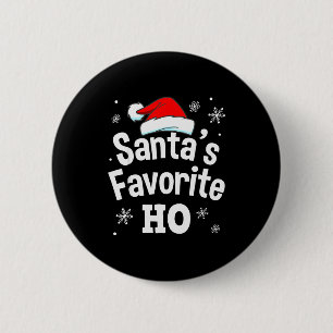 Chapa Redonda De 5 Cm Camiseta Ho favorita del Santa de Navidad, adulta 