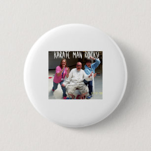 Chapa Redonda De 5 Cm Camiseta Karate Man Rocks