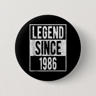 Chapa Redonda De 5 Cm Camiseta Leyenda Desde 1986 36 Años Regalos 36º