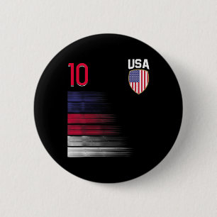 Chapa Redonda De 5 Cm Camiseta Ll Bandera Usa Fútbol