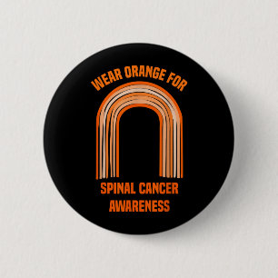 Chapa Redonda De 5 Cm Camiseta Lleva Naranja Para La Conciencia Del Cánc