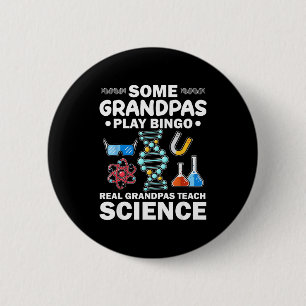 Chapa Redonda De 5 Cm Camiseta Los Verdaderos Abuelos Enseñan Ciencia Fr