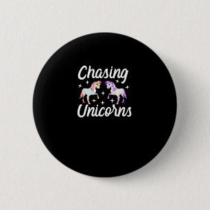 Chapa Redonda De 5 Cm Camiseta mágica de manga larga Chasing Unicorns