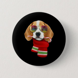 Chapa Redonda De 5 Cm Camiseta Navidad En Julio Beagle Sungles Amantes D