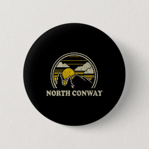 Chapa Redonda De 5 Cm Camiseta North Conway New Hampshire Nh Vintage Hik