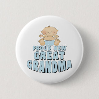 Chapa Redonda De 5 Cm Camiseta Orgullosa Nueva Bisabuela