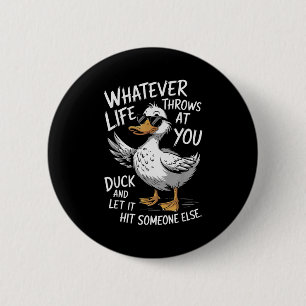 Chapa Redonda De 5 Cm Camiseta Pato Divertido Camisetas Gráficas de Cita