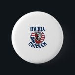 Chapa Redonda De 5 Cm Camiseta Patriótica Vintage Gallo Papá Pollo Desi<br><div class="desc">Camiseta Patriótica Vintage Gallo Papá Pollo Diseño_2</div>